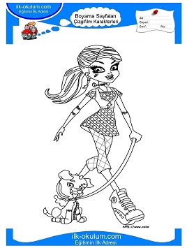 Çocuklar İçin Monster High Boyama Sayfaları 